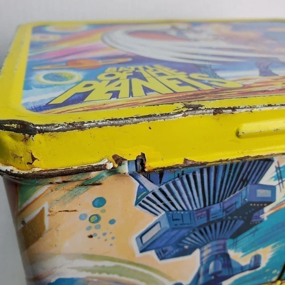 Battle Of The Planets Cartoon Superheros Vintage 70s Metal Lunchbox -No Thermos